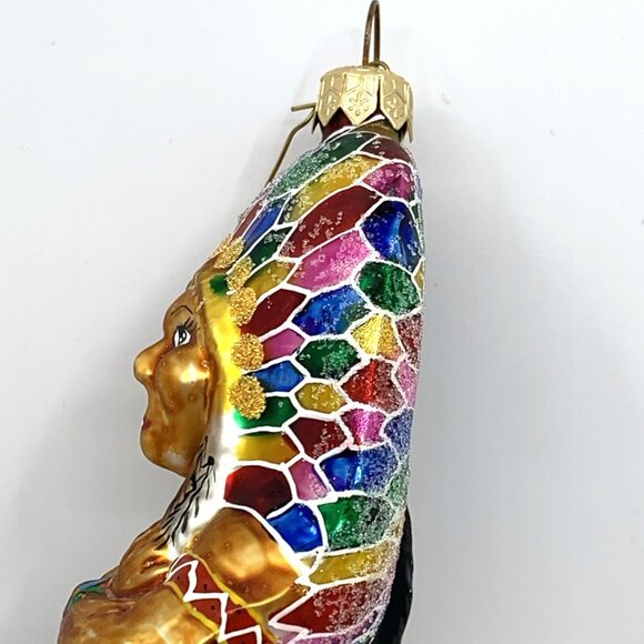 Christopher Radko "Me Big Chief" Glass Ornament 97 316 0 Indian 8" Tall Vintage - Picture 6 of 14